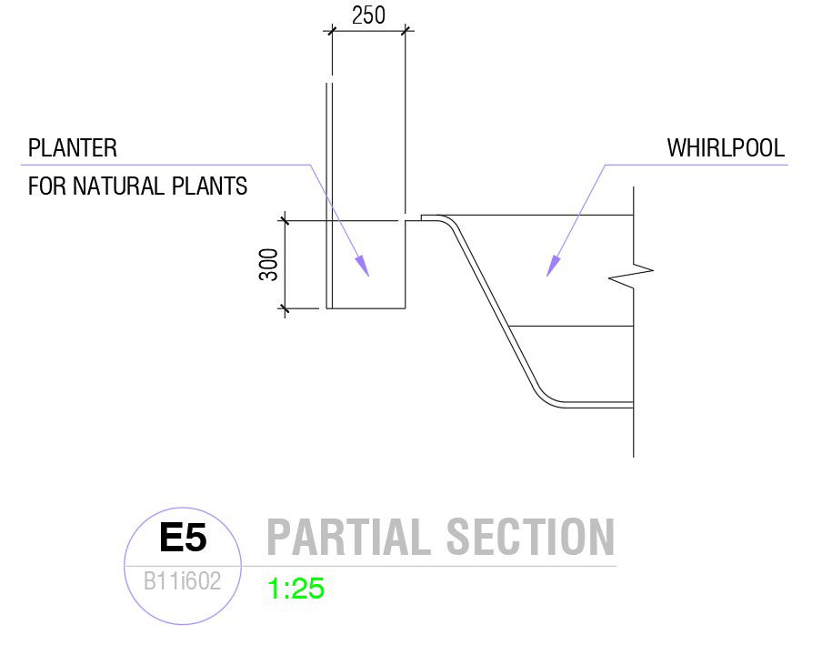 Partial section of wall in detail AutoCAD 2D drawing, dwg file, CAD file