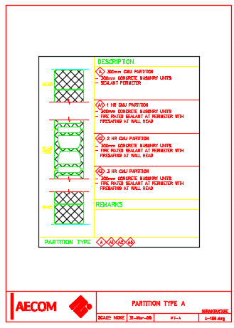 Partition type A detail