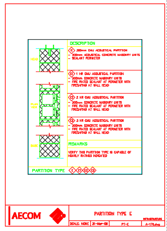 Partition type E detail