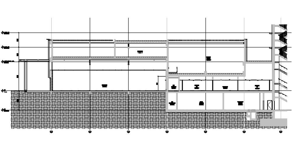 Part typical section details of the Hotel building is given in this AutoCAD DWG 2D Drawing File. Download the AutoCAD DWG file now.