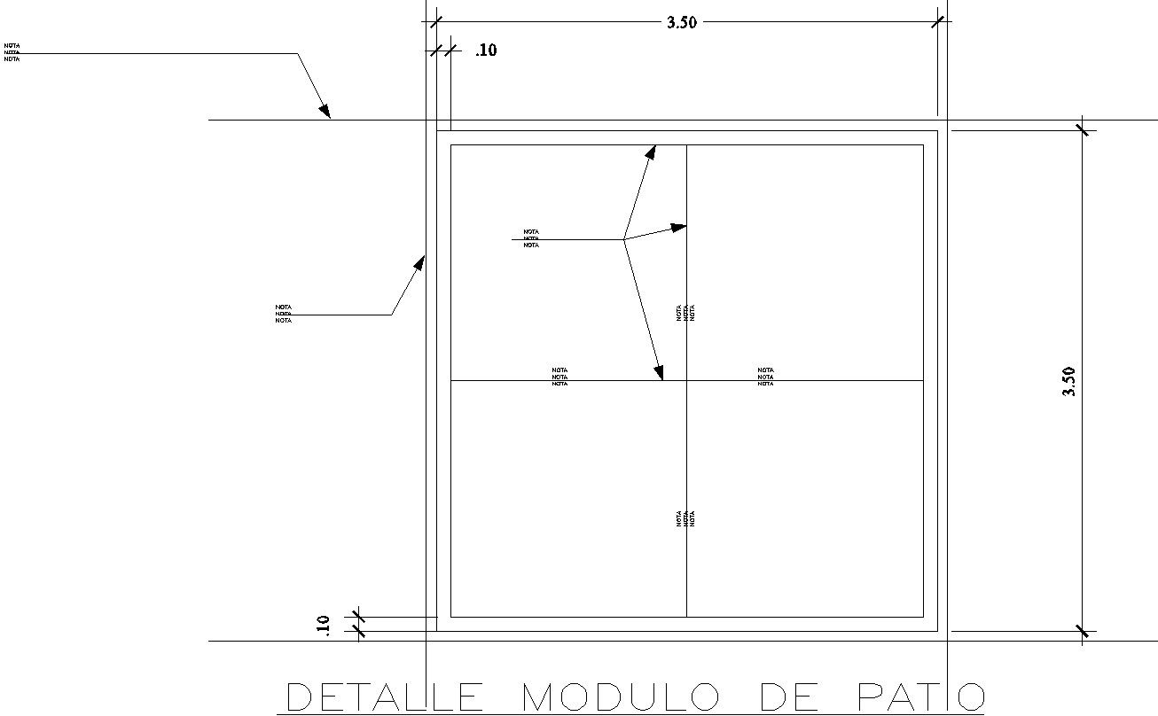 Patio module detail AutoCAD drawing, CAD file, dwg file
