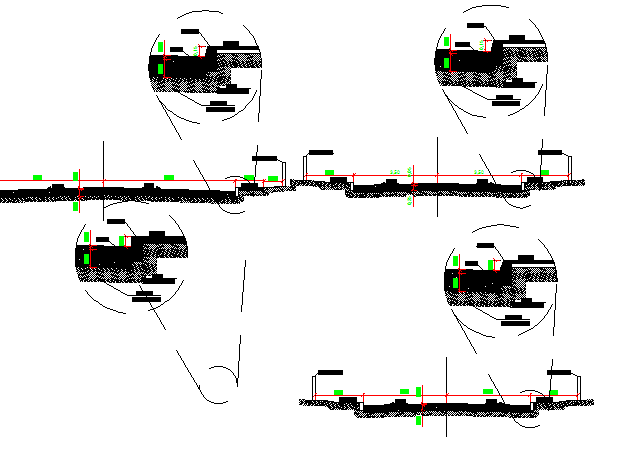Paving construction project of residential building dwg file