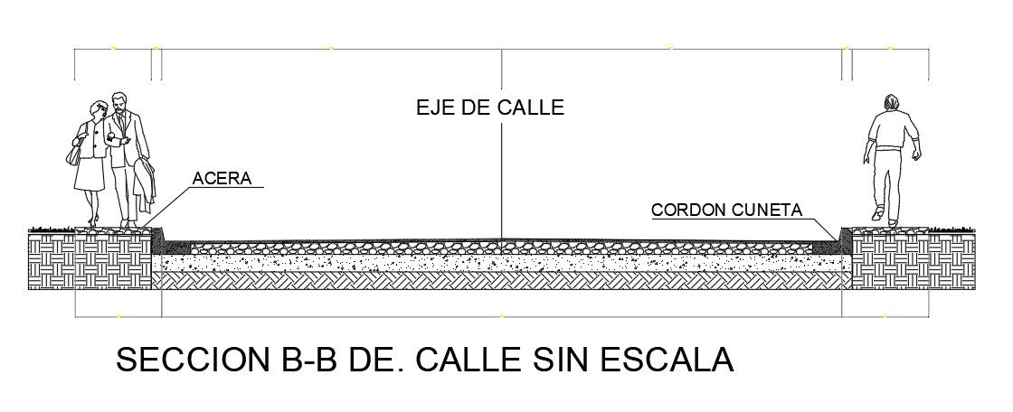 Pedestrian footpath detail is given in this drawing file. Download this 2d AutoCAD drawing file.