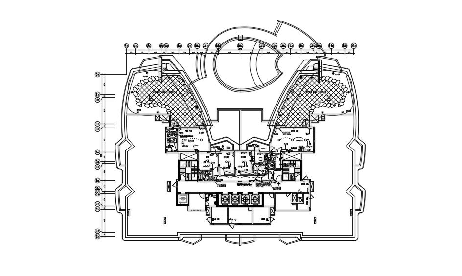 Penthouse Layout Design CAD DWG With Floor Plan And Terrace Zones