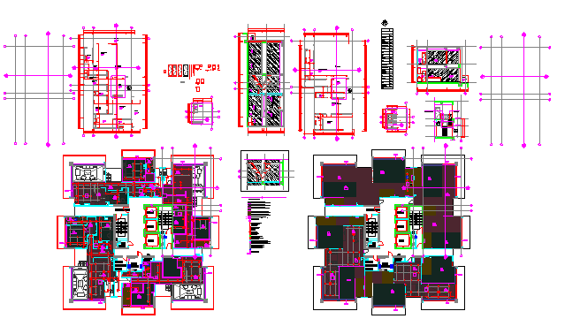 Penthouse False Ceiling Plan Section Interior Design Drawing Detail