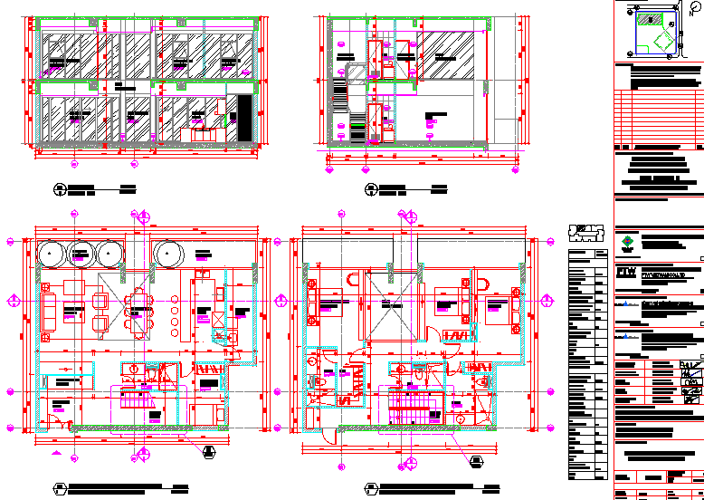 Penthouse furniture layout and elevation details