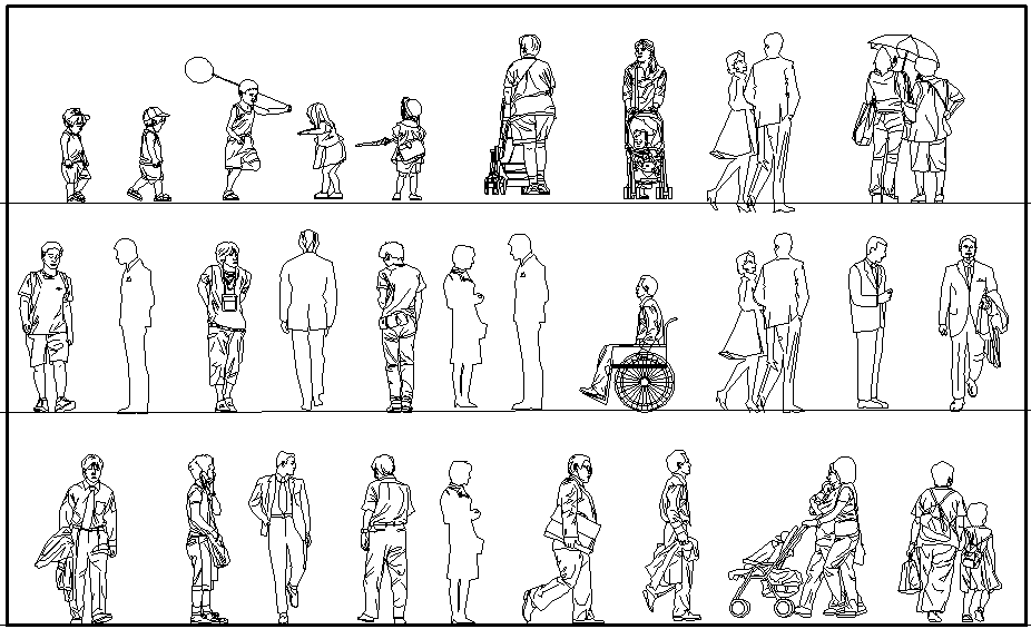 People Blocks dwg file