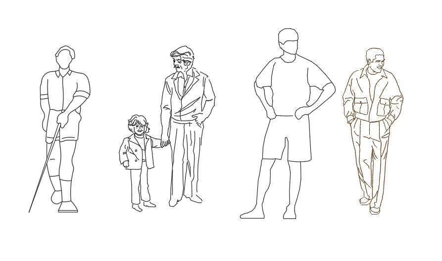 People DWG Blocks Free AutoCAD Drawing