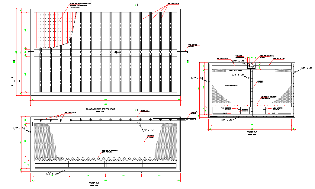 Percolator filter plant layout file