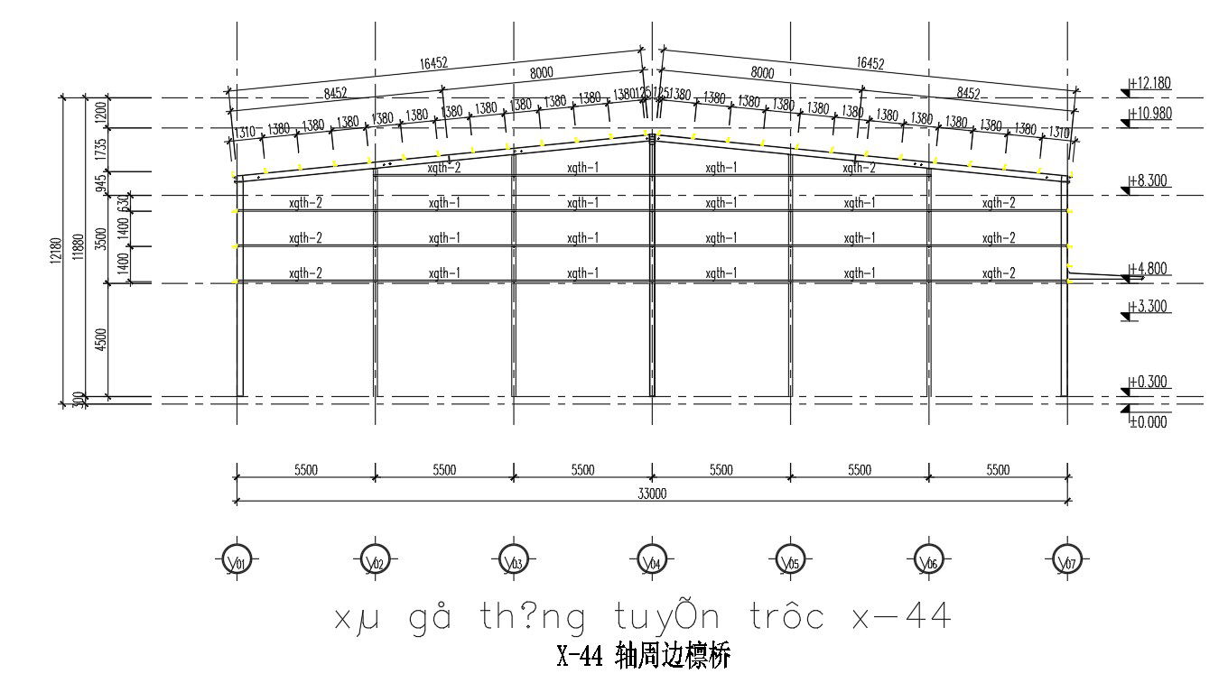 Peripheral Purlin Bridge Details in 2d AutoCAD, dwg file.