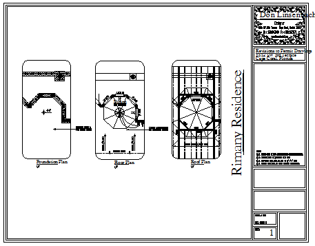 Permit drawings of Floor plan, Foundation plan, Roof plan design