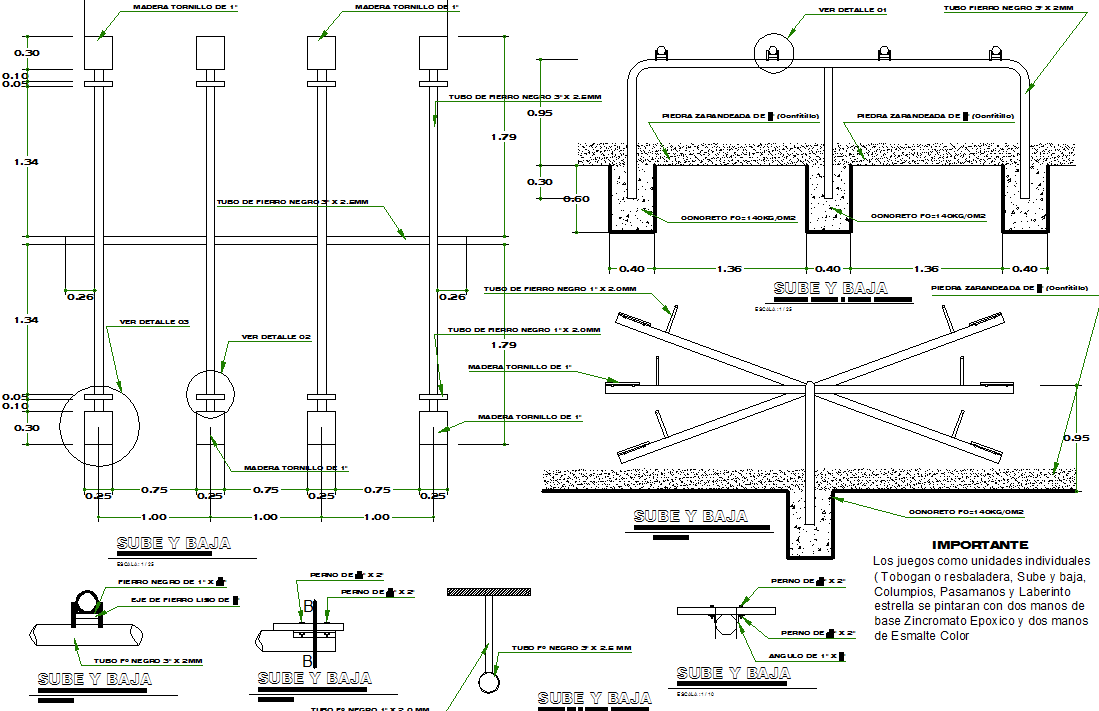 Perogola sectional detail dwg file