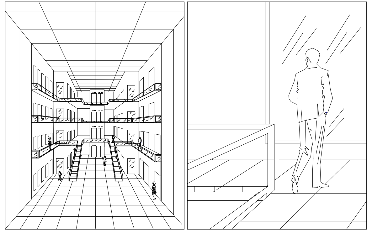 Perspective building cad drawing is given in this cad file. Download this cad file now.