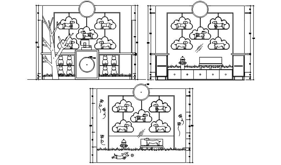 Pet shop plan is given in this 2D Autocad drawing file. Download 2D Autocad file.