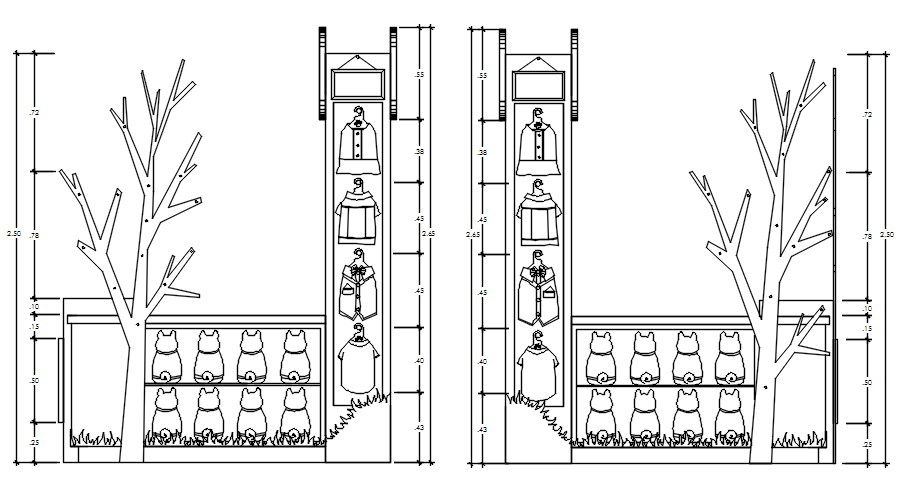 Pet stand plan is given in this Autocad drawing file. TheDownload 2D Autocad file.