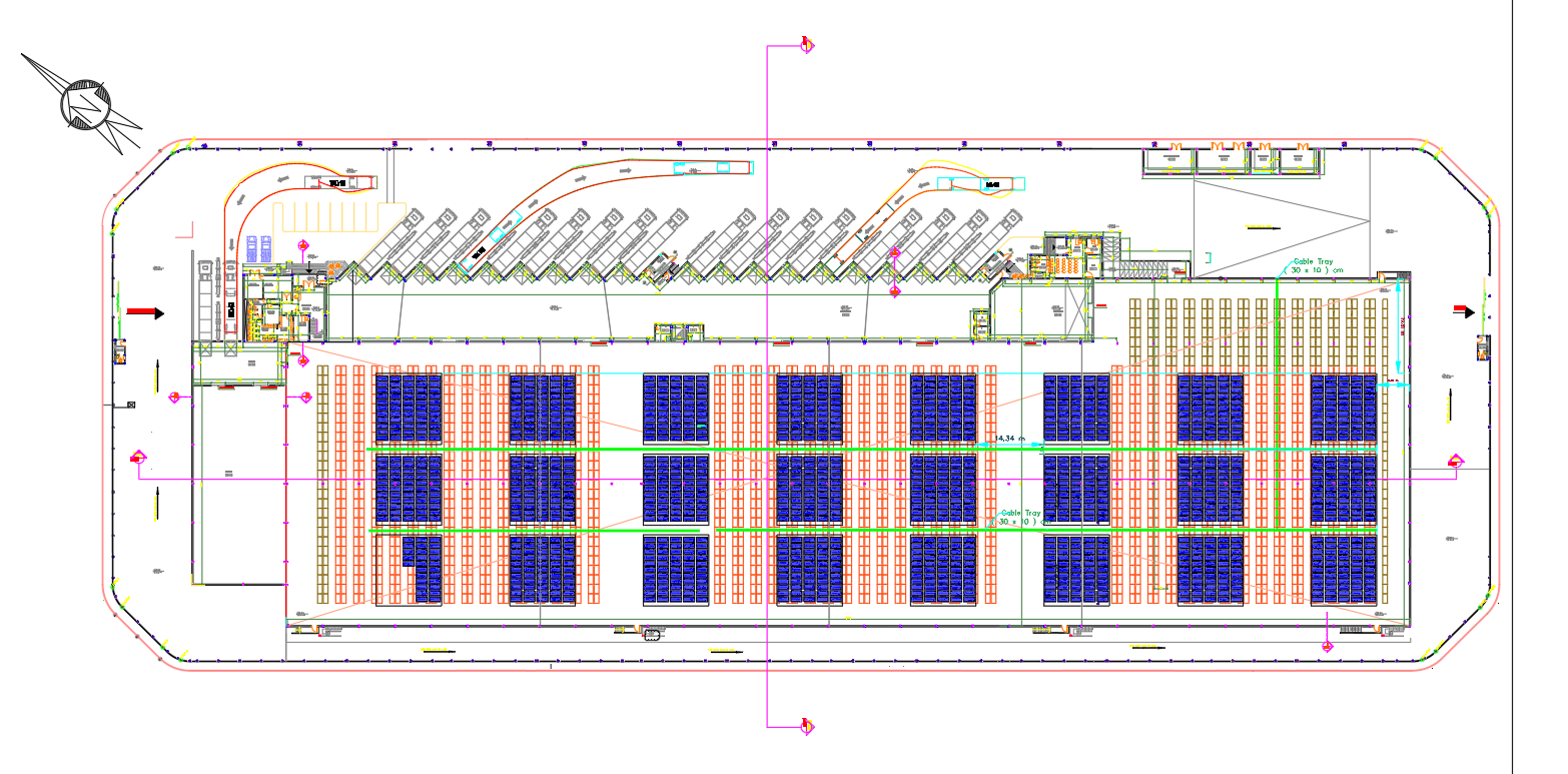 Pharma Solar System Installation in AutoCAD DWG Format