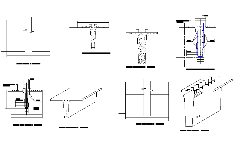 Pile plan and section detail dwg file