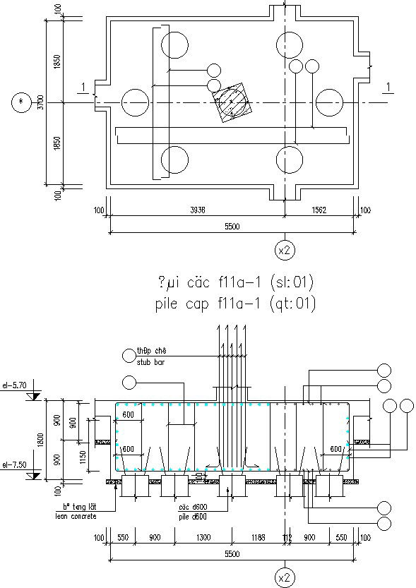 Pile Details of Foundation.
