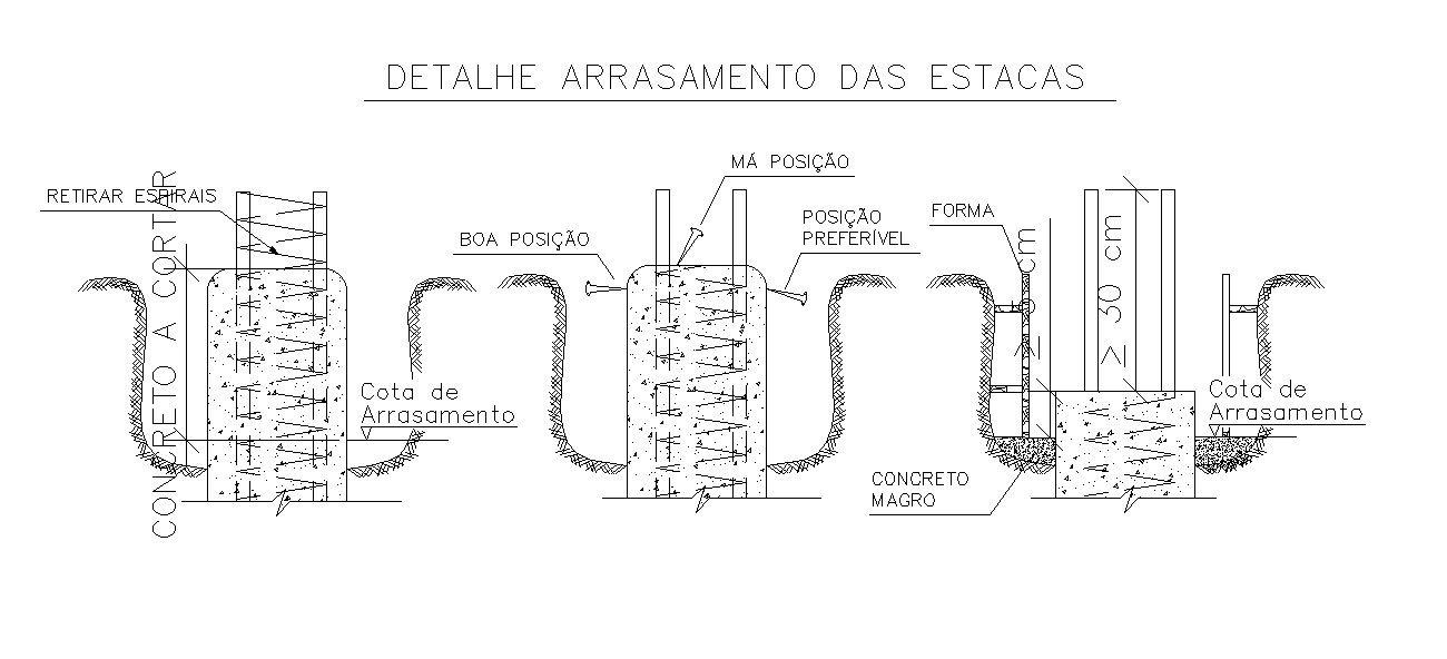 Pile Foundation Detail AutoCAD Drawing Dwg File