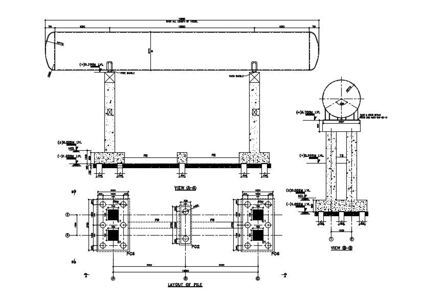 Pile detail drawing. Download autocad file | CADBULL