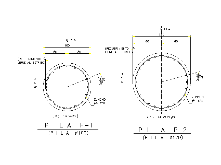 Pile foundation plan is given in this Autocad drawing file. Download now.