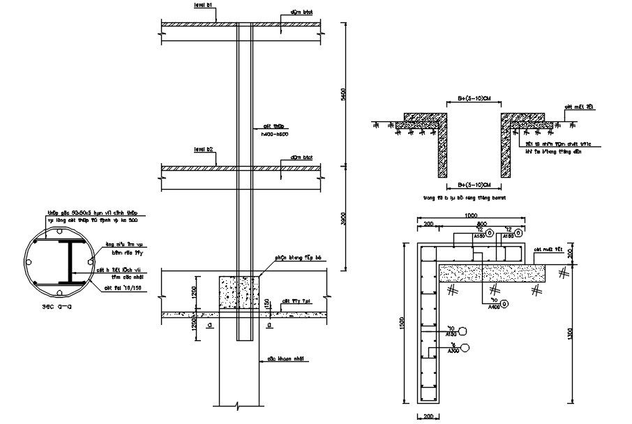 Piling design in AutoCAD 2D drawing, CAD file, dwg file