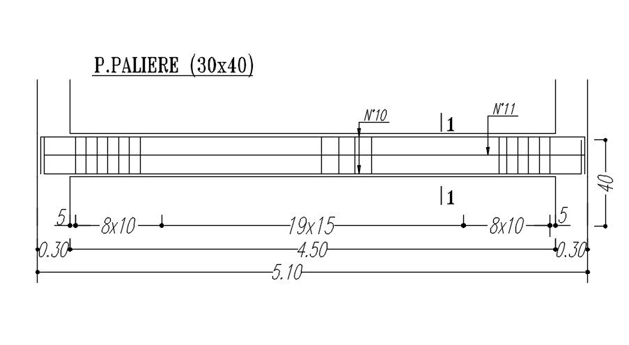 Pillar section of a structural part layout plan in 2dAutocad DWG file.