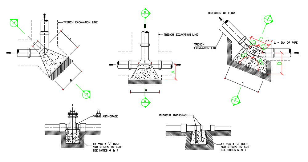 Pipe Plumbing Blocks Design AutoCAD File Free Download