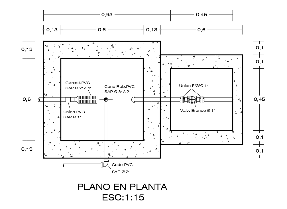 Pipe Outlet detail drawing prescribed in this AutoCAD file. Download this 2d autocad drawing file.