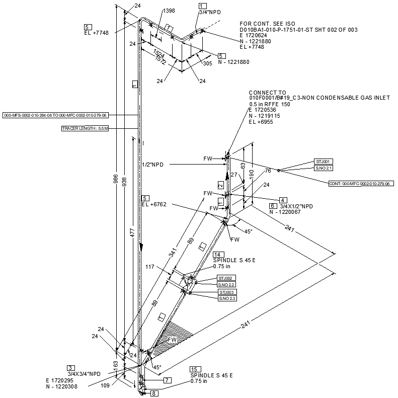 Pipe System Design Architect Details AutoCAD DWG 