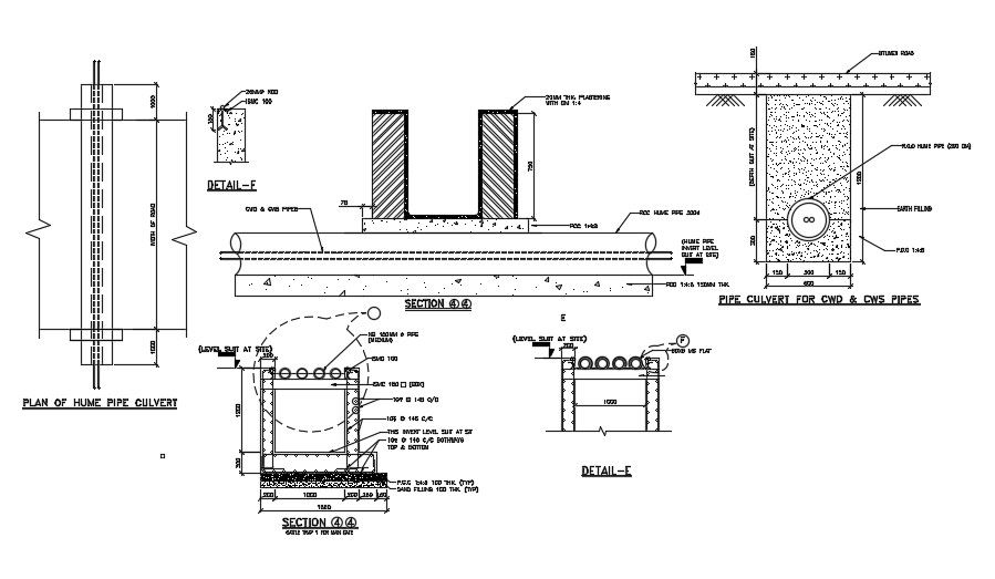 Pipe culvert detail. Download cad free file | CADBULL