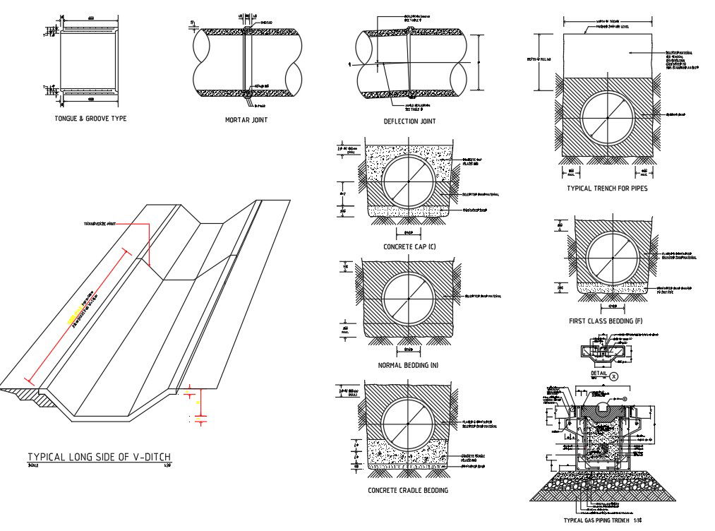 Pipe drainage details of the 60m height green tower is given in the Autocad 2D DWG drawing file. Download the Autocad DWG drawing file.