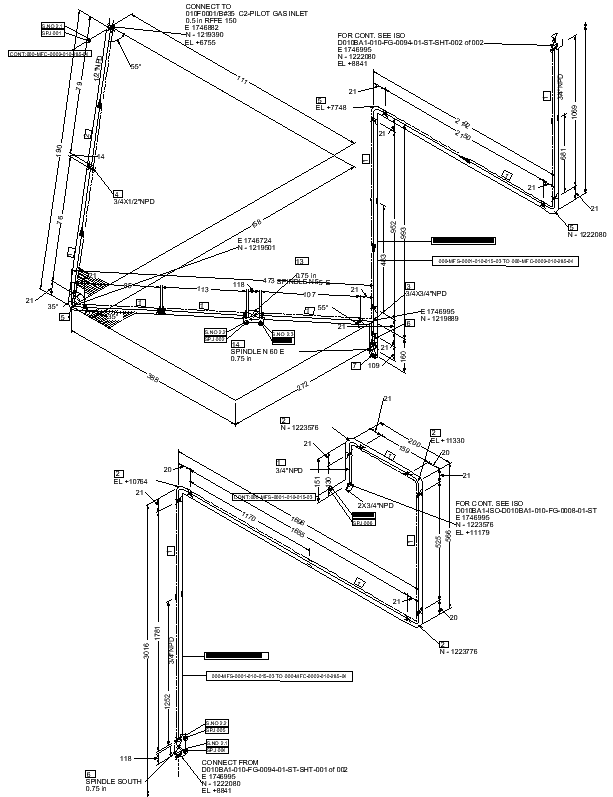 Pipeline Connection Calculation Drawing Details AutoCAD DWG File