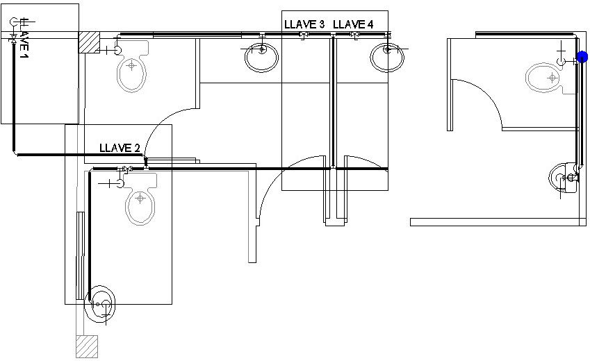 Pipeline details of public toilet