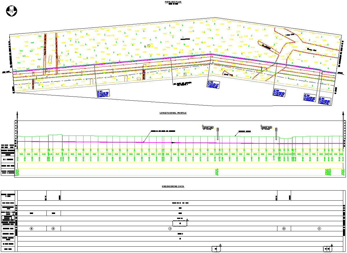 Pipeline layout plan AutoCAD drawing ,cad file