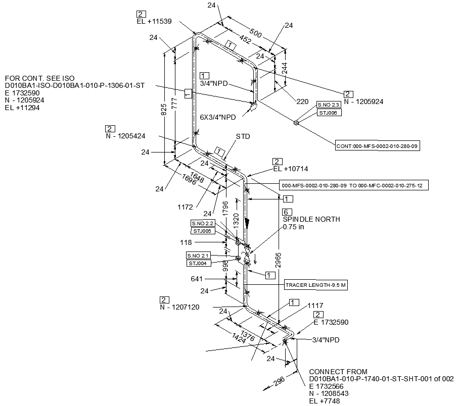 Piping Connection System Drawings AutoCAD DWG File