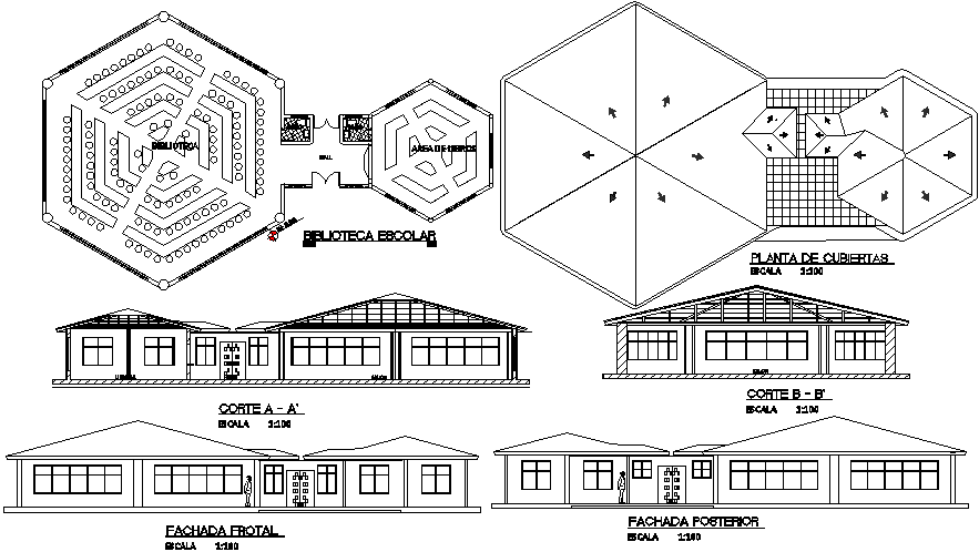 Plan, Elevation and section plan detail dwg file