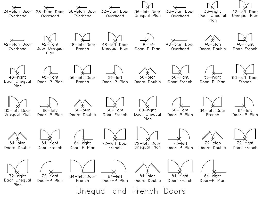 Plan Door Design Free CAD Block