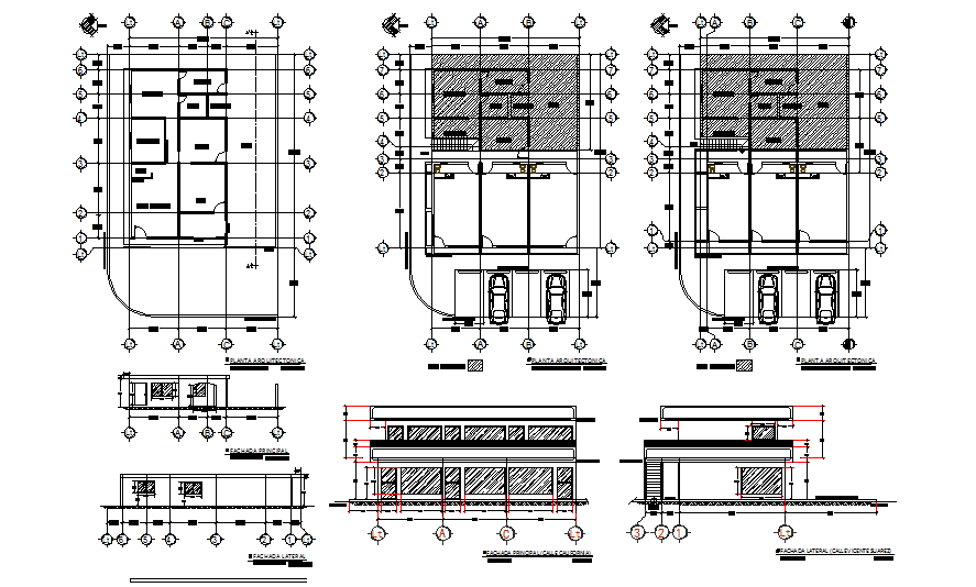 Plan and elevation center line plan detail dwg file