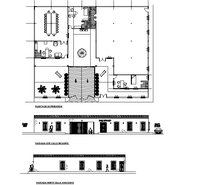 Plan and elevation detail dwg file