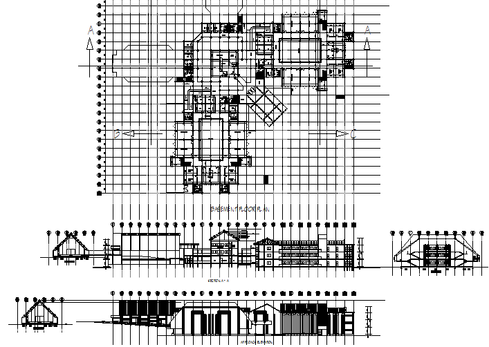 Plan and elevation detail dwg file