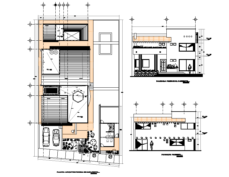 Plan and elevation house layout file
