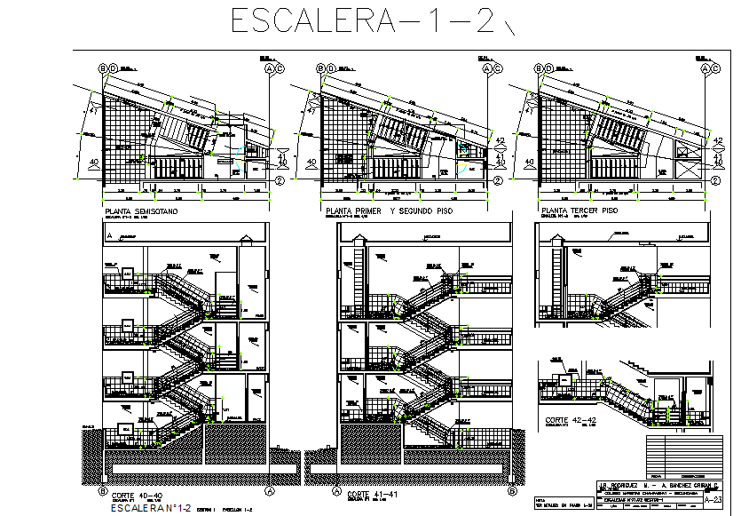 Plan and section working plan detail dwg file