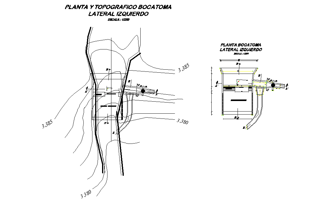 Plan catchment plan layout file