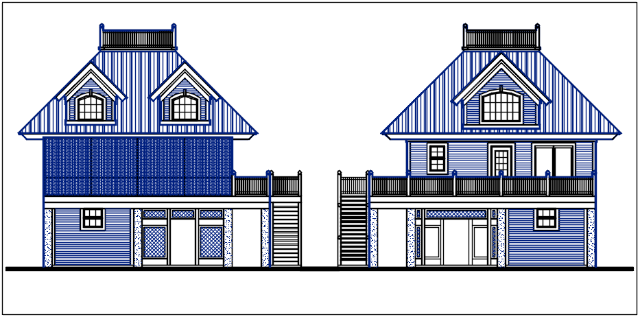 Plan elevation detail dwg file