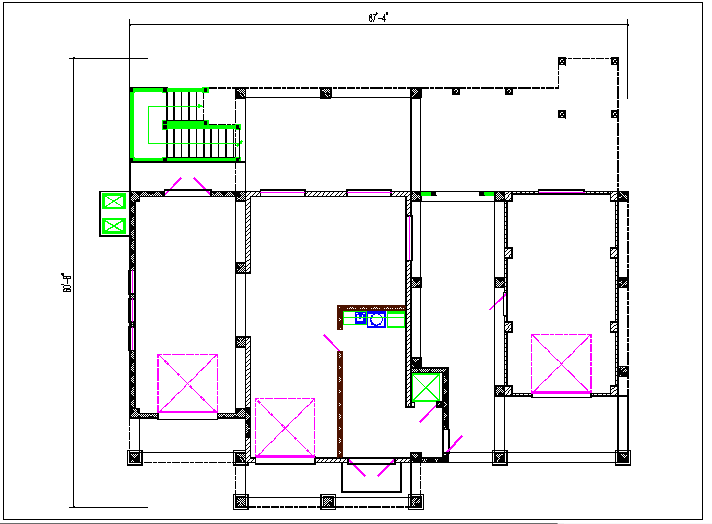 Plan layout detail dwg file