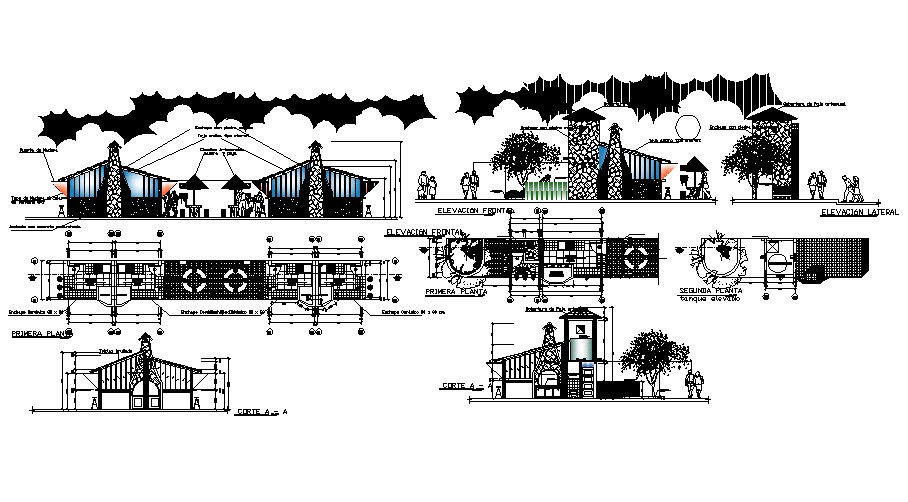 Restaurant Plan In AutoCAD File