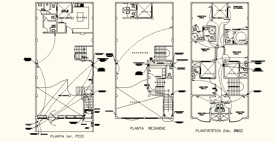 Hostel Building Plan In AutoCAD Drawings