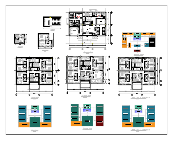 Plan of Hotel dwg file