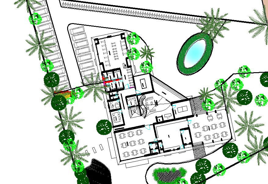 Commercial Building Floor Plan In AutoCAD